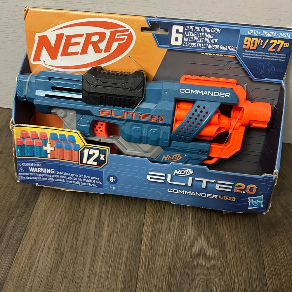 Nerf Elite 2.0 Commander Blaster - Blue and Orange